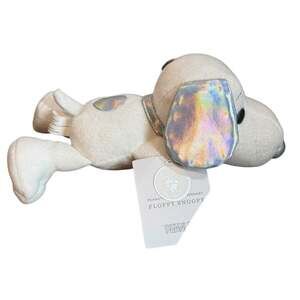 Hallmark Peanuts Snoopy 75th Anniversary Plush NWT Silver Iridescent 9in